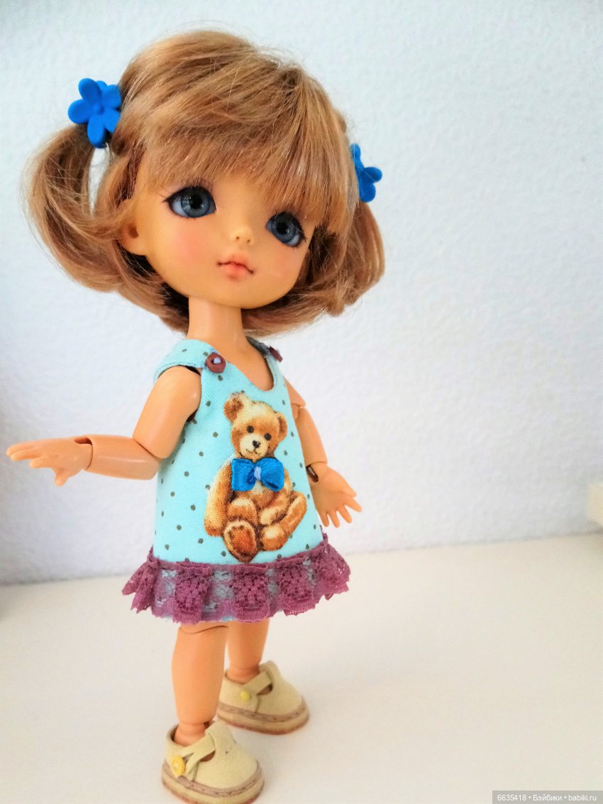 Цельнокроенные сарафанчики, сшитые по МК «Цельнокроенный сарафанчик для кукол или Как рождается выкройка» (фото 10)