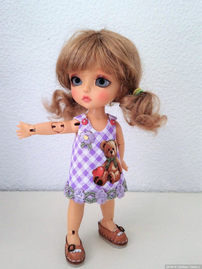 Цельнокроенные сарафанчики, сшитые по МК «Цельнокроенный сарафанчик для кукол или Как рождается выкройка» (фото 8)