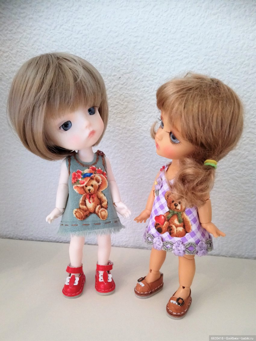 Цельнокроенные сарафанчики, сшитые по МК «Цельнокроенный сарафанчик для кукол или Как рождается выкройка» (фото 6)