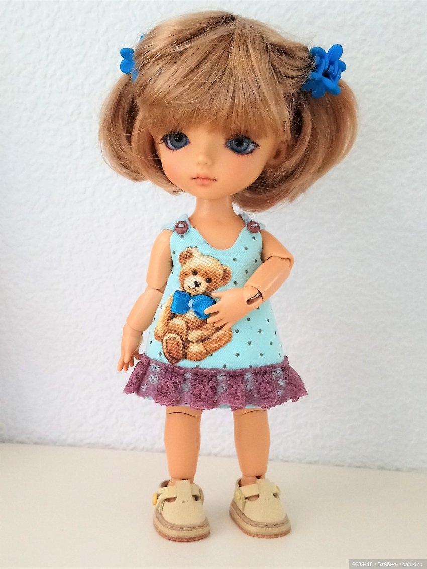 Цельнокроенные сарафанчики, сшитые по МК «Цельнокроенный сарафанчик для кукол или Как рождается выкройка» (фото 9)