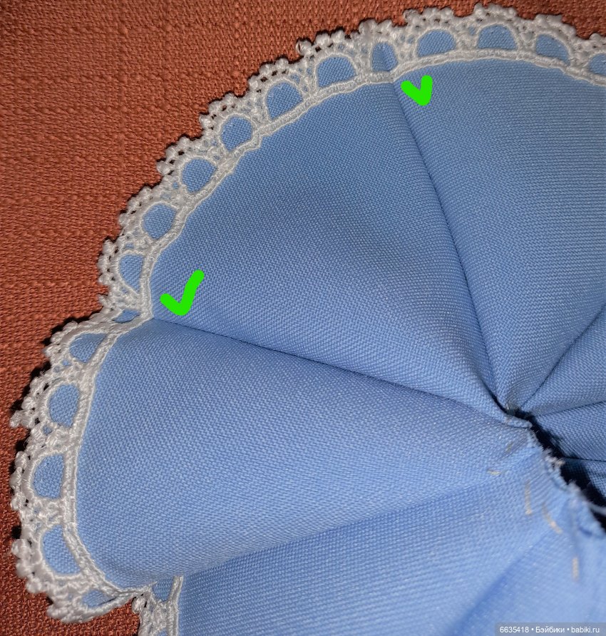 Как отделать низ юбки-кекс тесьмой. В дополнение к МК «Шьём юбку-кекс для кукол» (фото 5)