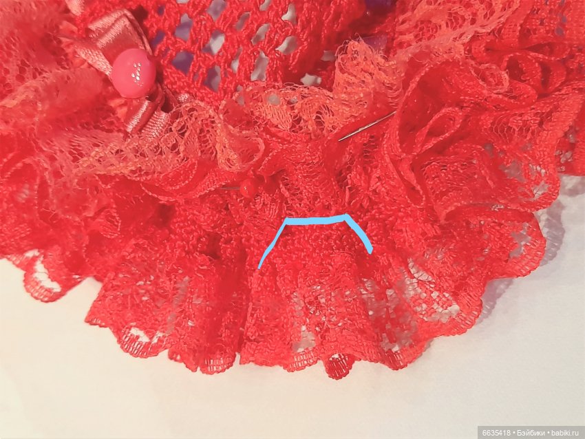 МК «Вязаное платье с кружевной юбочкой для куклы» | Бэйбики МК «Вязаное платье с кружевной юбочкой для куклы» (фото 10)