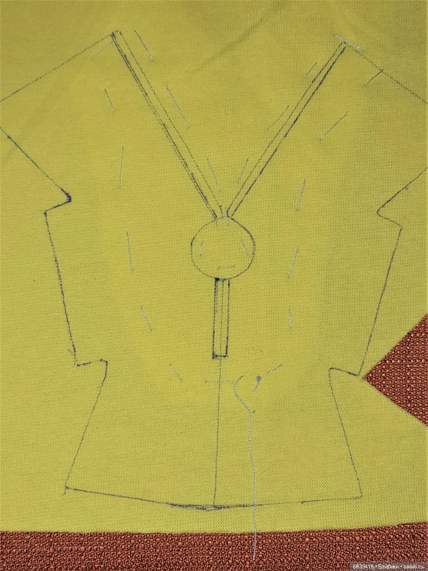 МК «Шьём топ с цельнокроеным рукавом и разрезом спереди» (фото 10)