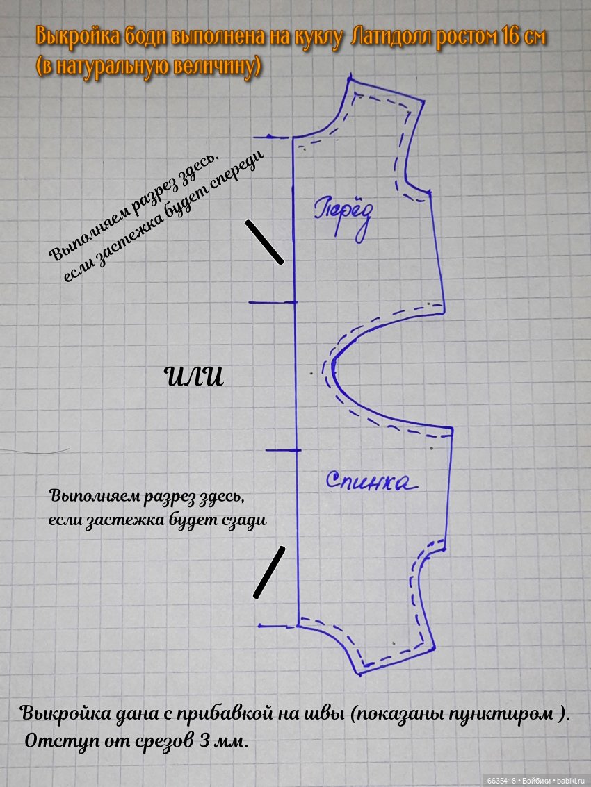 МК « Моделируем базовую выкройку боди в бесшовную модель в нижней части»