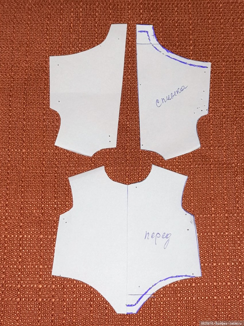 МК « Моделируем базовую выкройку боди в бесшовную модель в нижней части» (фото 7)