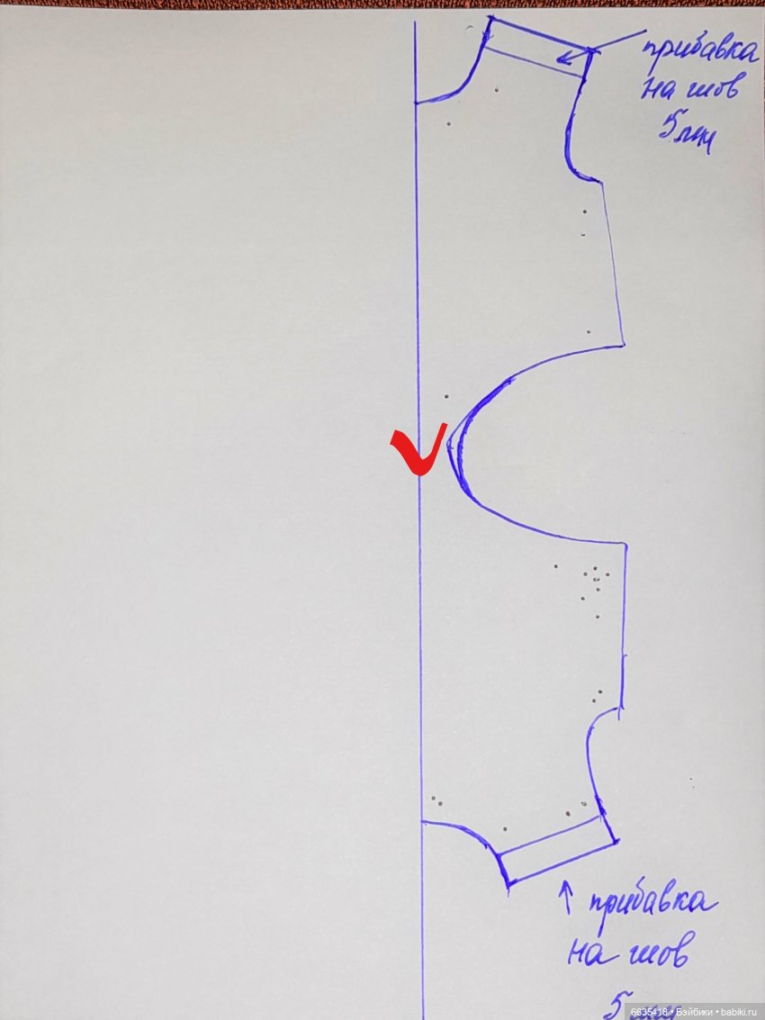 МК « Моделируем базовую выкройку боди в бесшовную модель в нижней части» (фото 9)