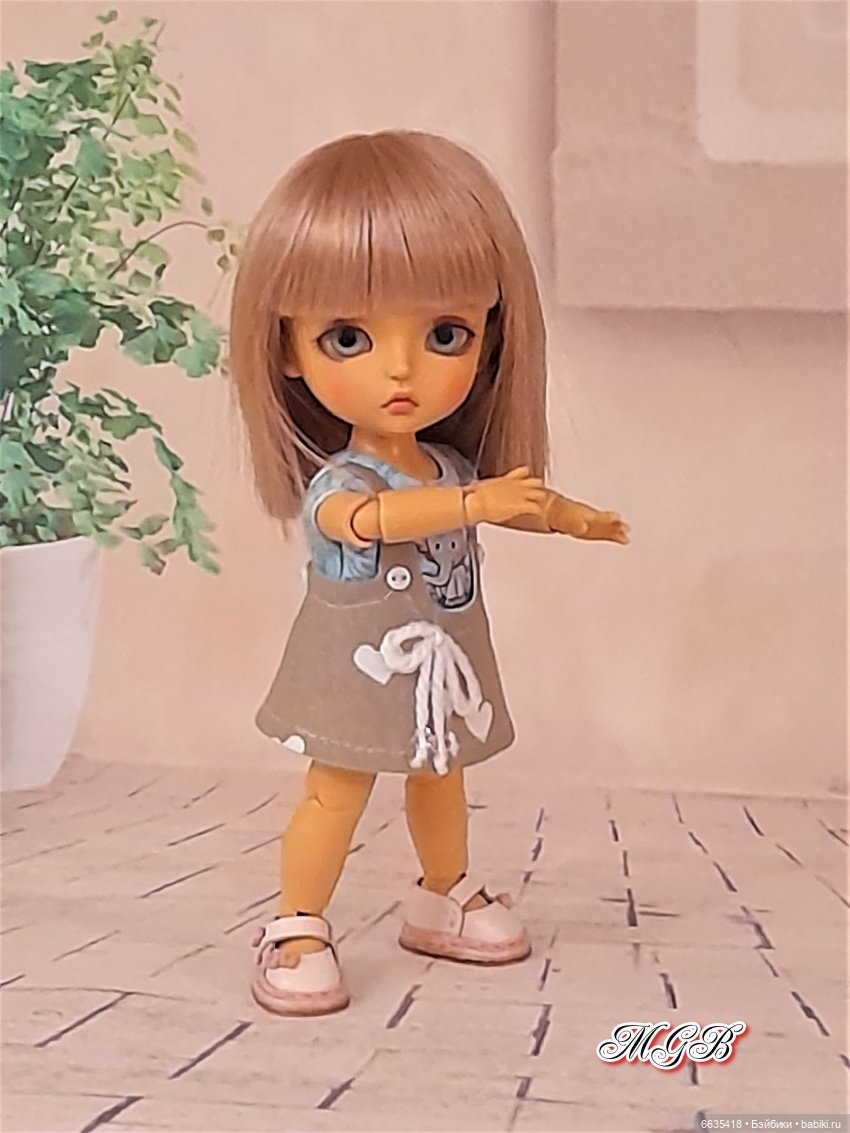 МК «Шьём сарафанчик на кукол ростом 16 см» (фото 2)