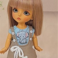 МК «Шьём сарафанчик на кукол ростом 16 см»