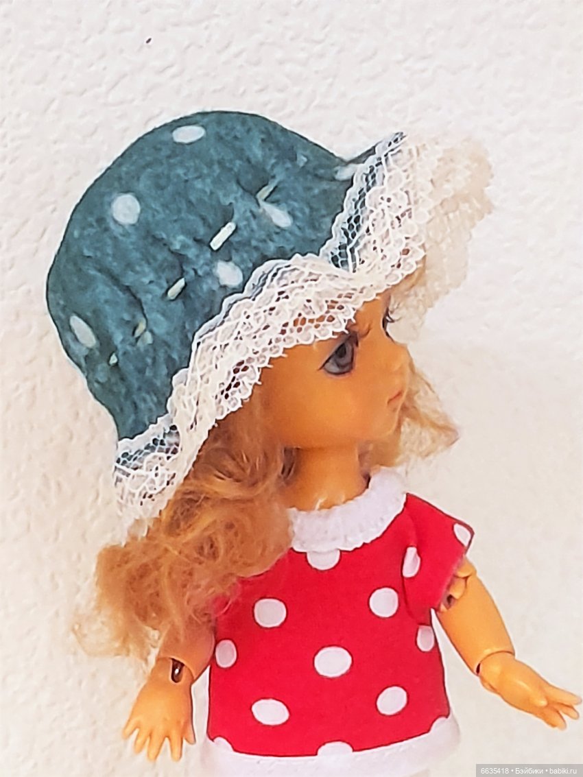 МК «Шляпка из фетра с неотрезными полями для кукол» (фото 7)