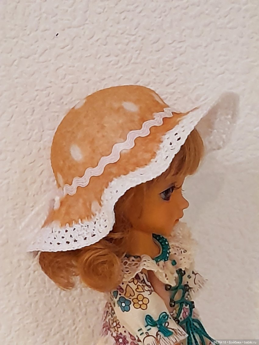 МК «Шляпка из фетра с неотрезными полями для кукол» (фото 3)