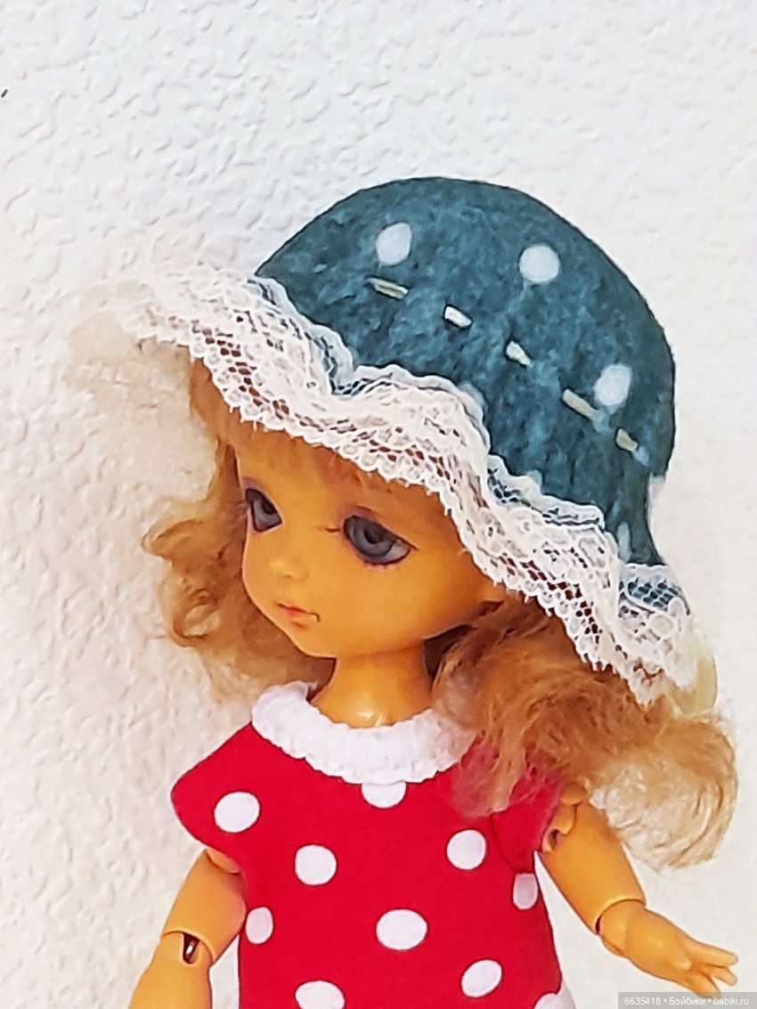 МК «Шляпка из фетра с неотрезными полями для кукол» (фото 5)