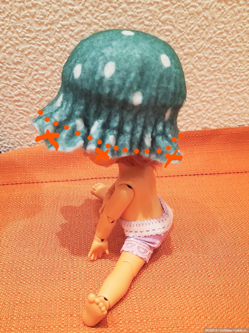 МК «Шляпка из фетра с неотрезными полями для кукол»