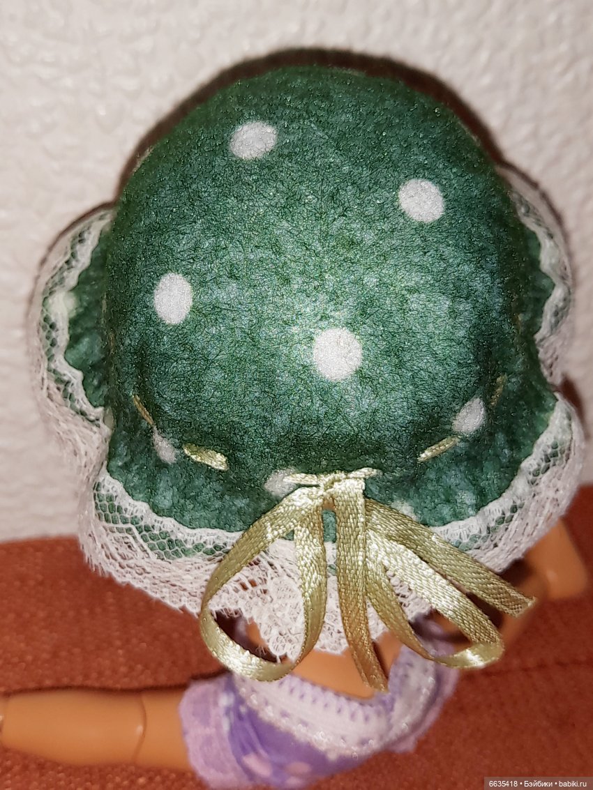 МК «Шляпка из фетра с неотрезными полями для кукол»