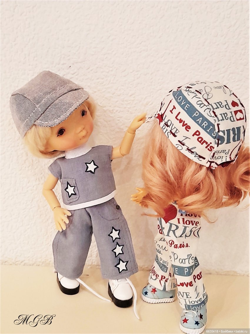 Три модели кепок для моих кукол (фото 3)