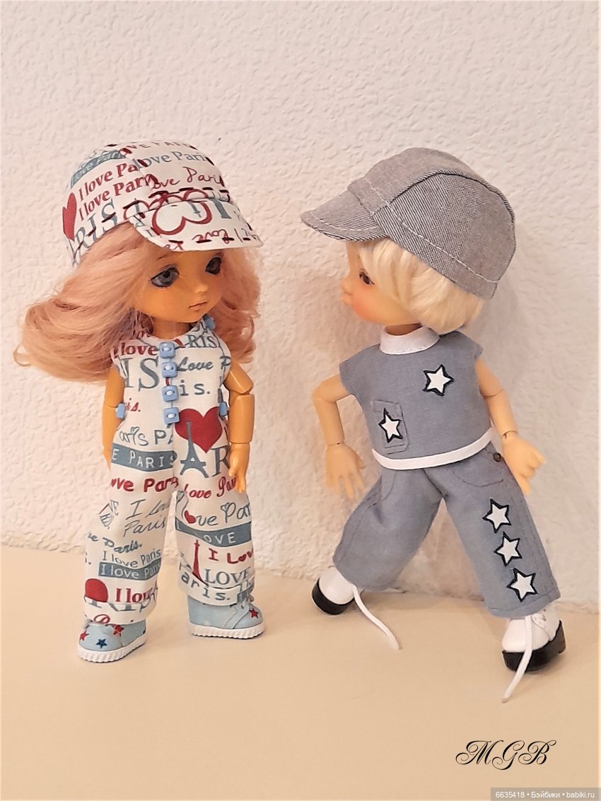 Три модели кепок для моих кукол