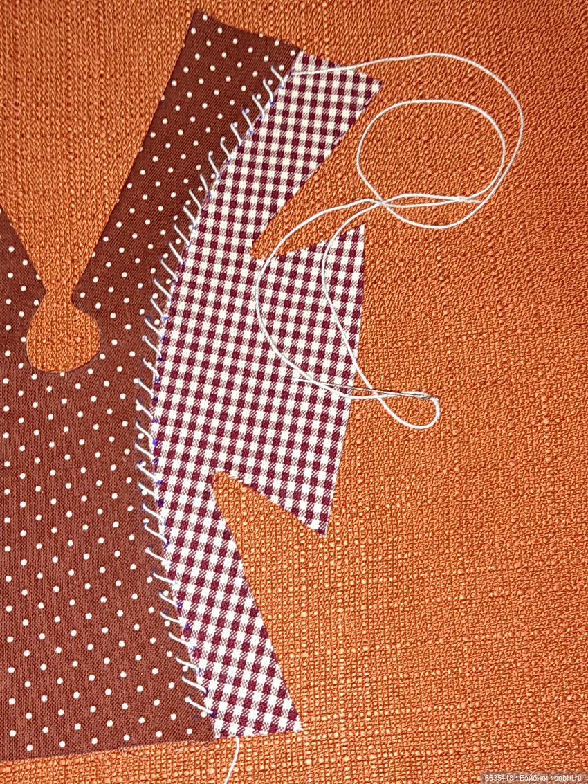 МК «Аппликация и декоративные швы при пошиве изделий для кукол с использованием тканей-компаньонов» (фото 7)