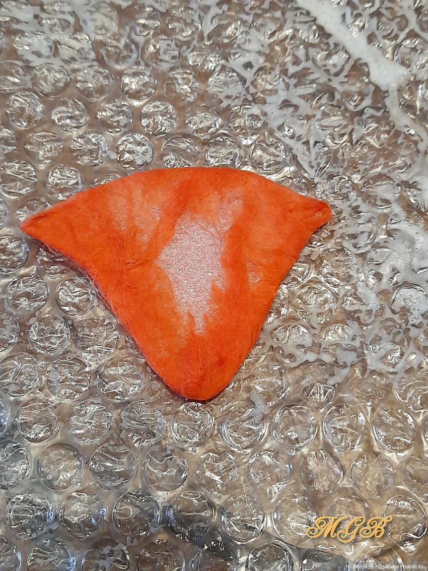 МК «Шапочка лисы для кукол, выполненная методом мокрого валяния шерсти» Часть 1 «Шапочка лисы с приваленными ушками»