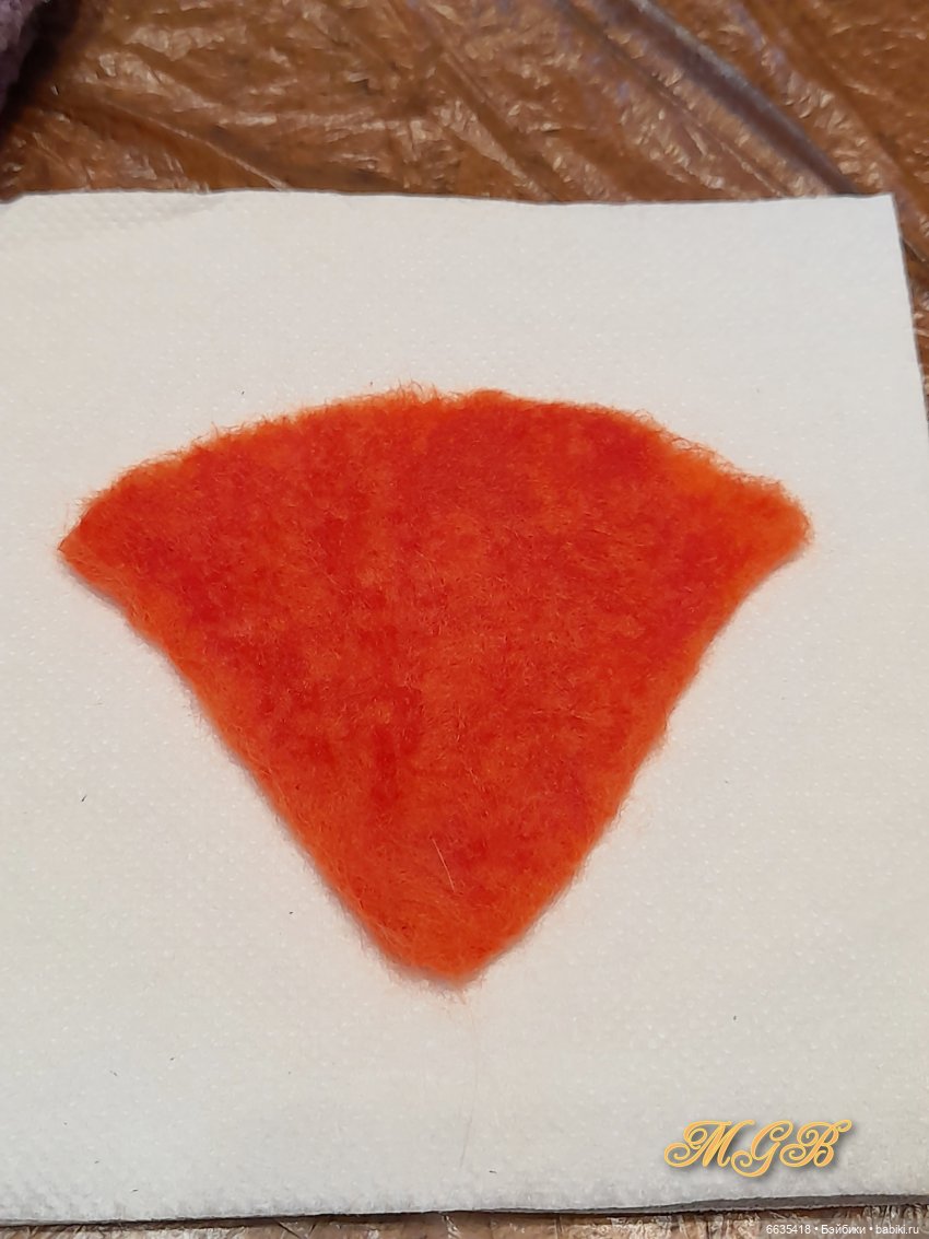 МК «Шапочка лисы для кукол, выполненная методом мокрого валяния шерсти» Часть 1 «Шапочка лисы с приваленными ушками»