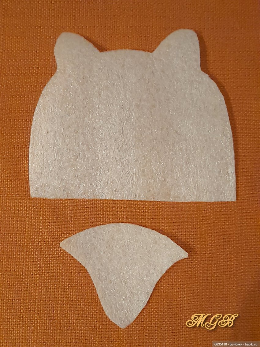 МК «Шапочка лисы для кукол, выполненная методом мокрого валяния шерсти» Часть 2 «Шапочка лисы, сваленная сразу с ушками»
