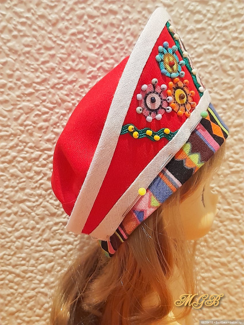 МК: Как сшить кокошник на шапочке для куклы (2 модели)