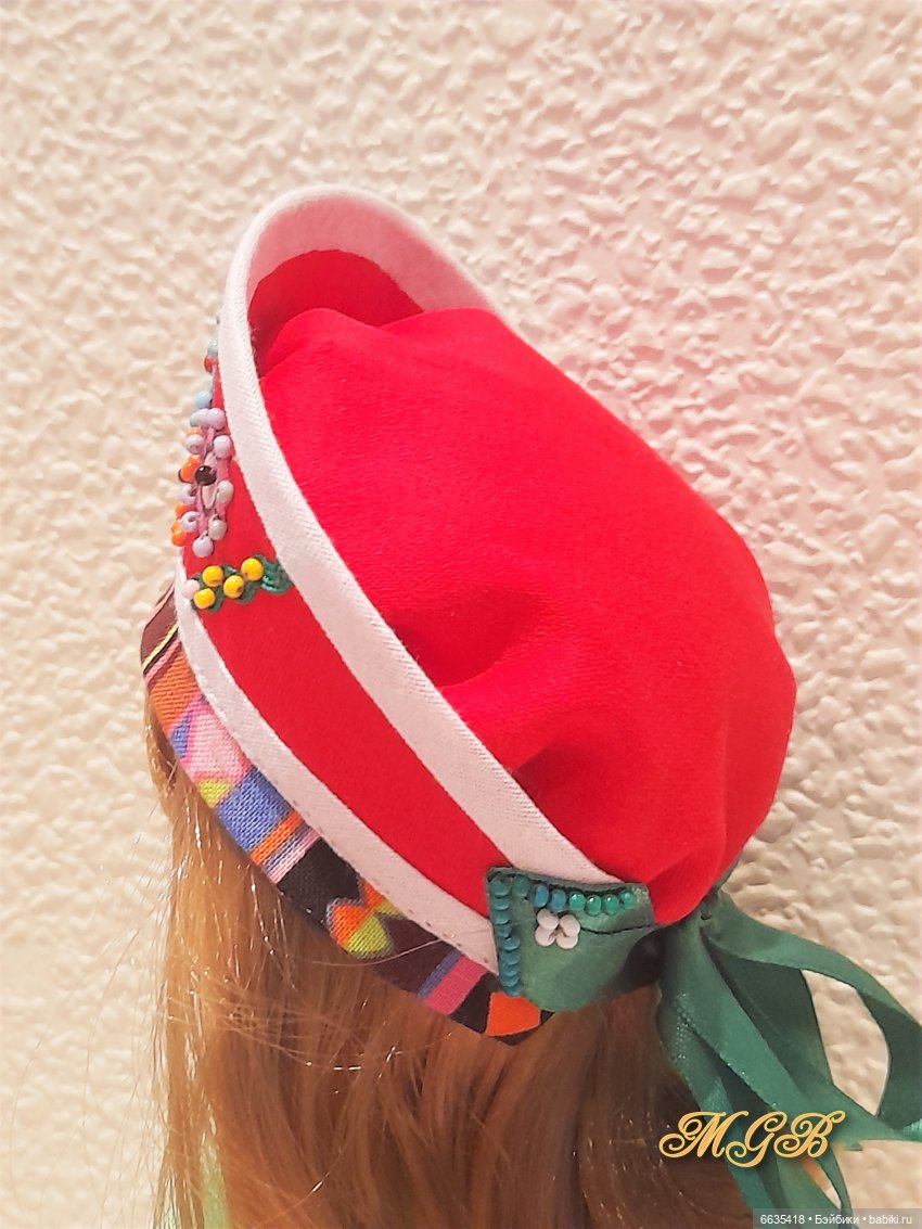 МК: Как сшить кокошник на шапочке для куклы (2 модели)