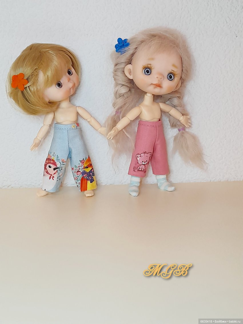 МК «Шьём брючки с притачным поясом для кукол Obitsu 11»