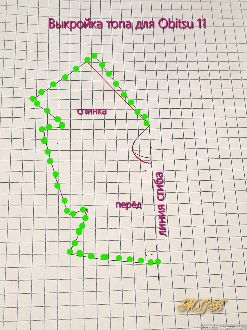 МК «Два варианта пошива топов для кукол Obitsu 11» (фото 6)