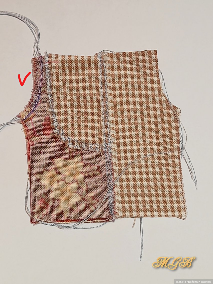 МК «Комбинезончики с карманами с подкройным бочком для кукол Обитсу 11». Часть 1