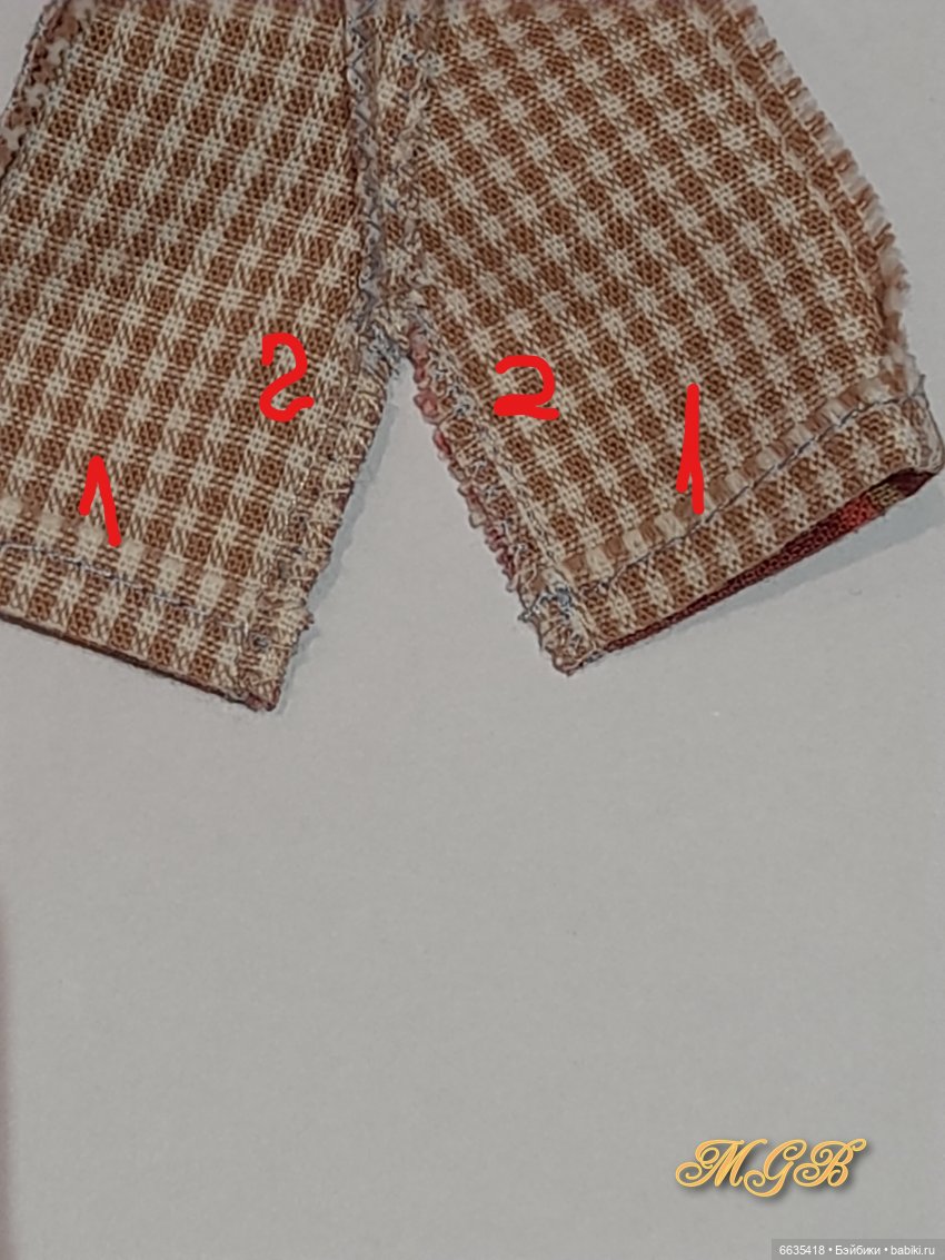 МК «Комбинезончики с карманами с подкройным бочком для кукол Обитсу 11». Часть 1