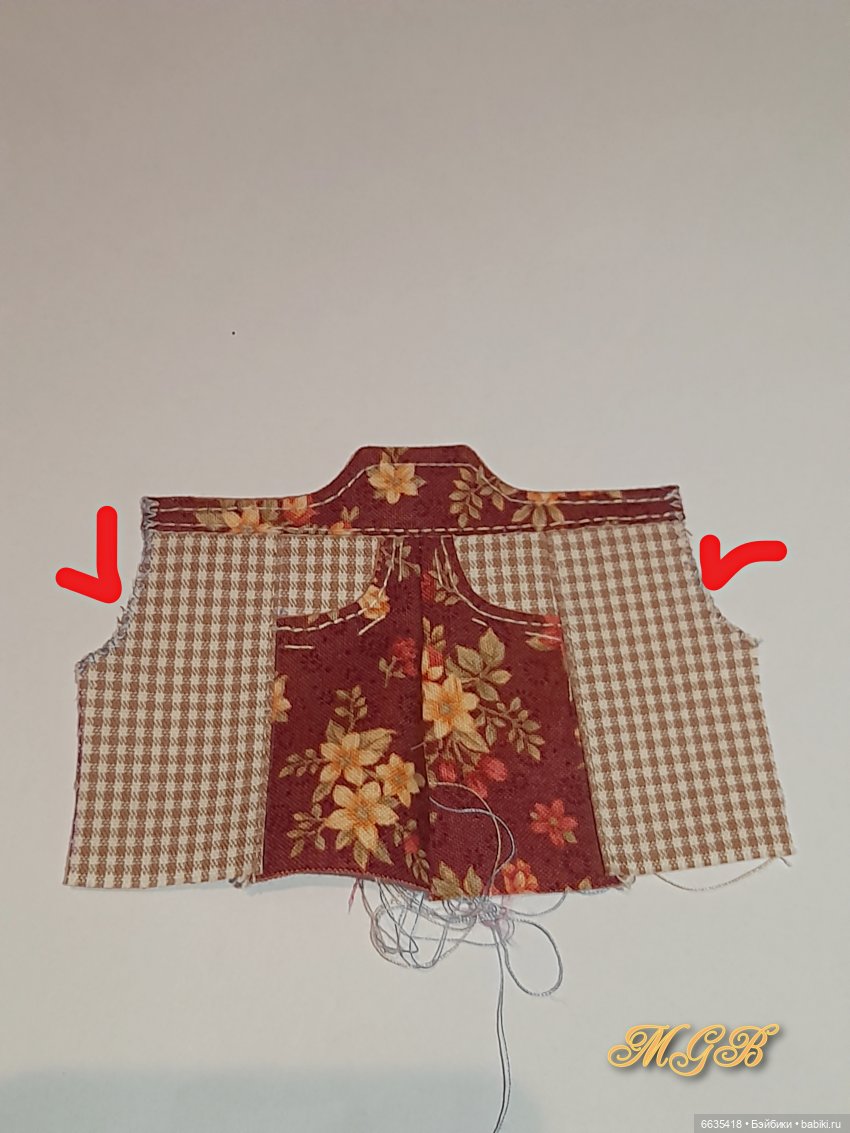 МК «Комбинезончики с карманами с подкройным бочком для кукол Обитсу 11». Часть 1