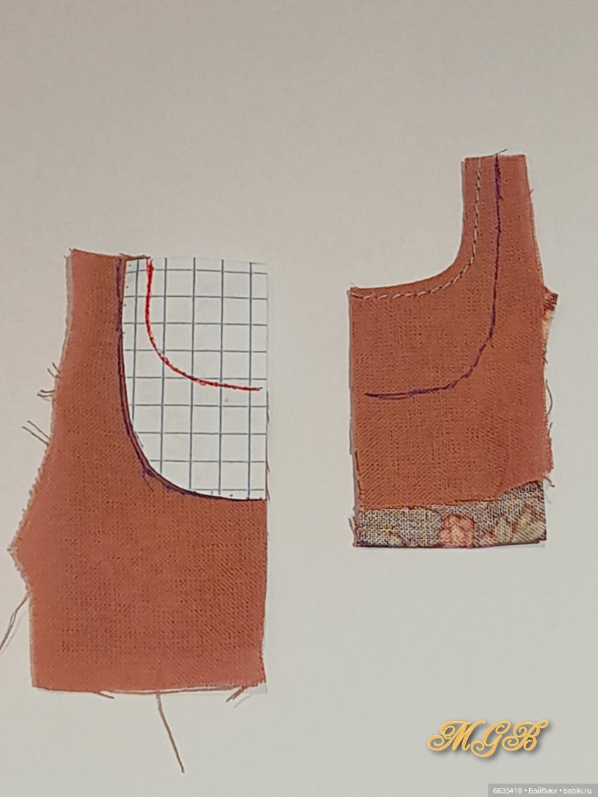 МК «Комбинезончики с карманами с подкройным бочком для кукол Обитсу 11». Часть 1 (фото 6)