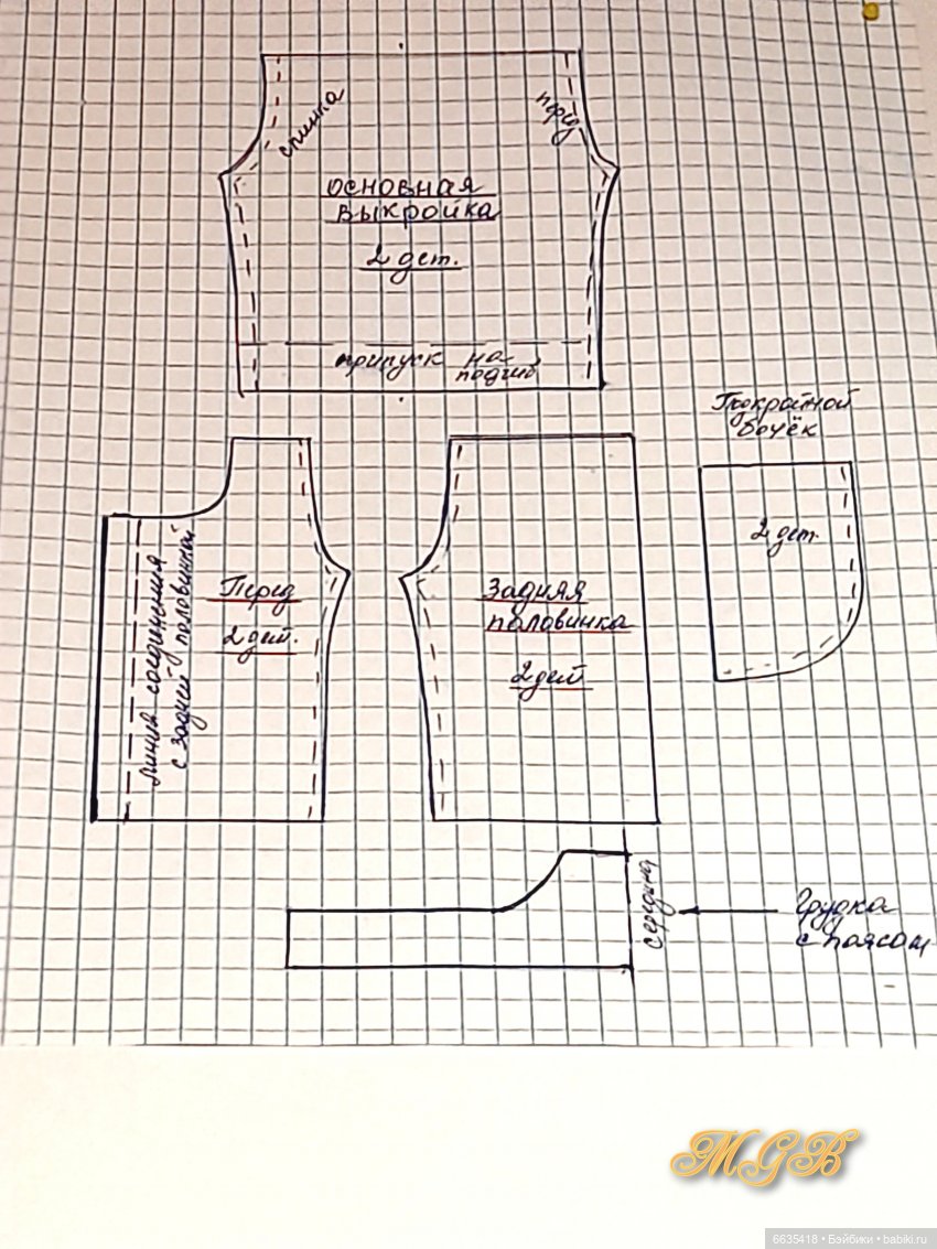 МК «Комбинезончики с карманами с подкройным бочком для кукол Обитсу 11». Часть 1 (фото 2)
