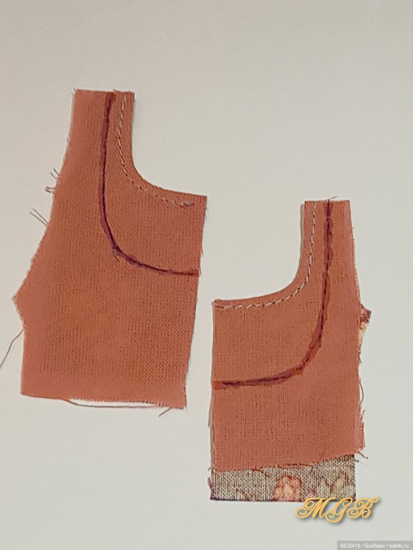 МК «Комбинезончики с карманами с подкройным бочком для кукол Обитсу 11». Часть 1 (фото 7)