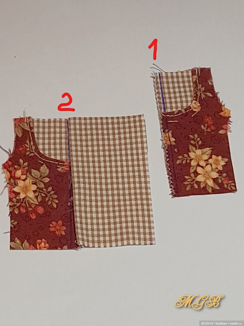 МК «Комбинезончики с карманами с подкройным бочком для кукол Обитсу 11». Часть 1