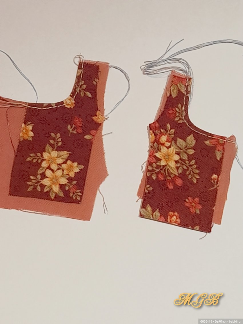 МК «Комбинезончики с карманами с подкройным бочком для кукол Обитсу 11». Часть 1 (фото 5)