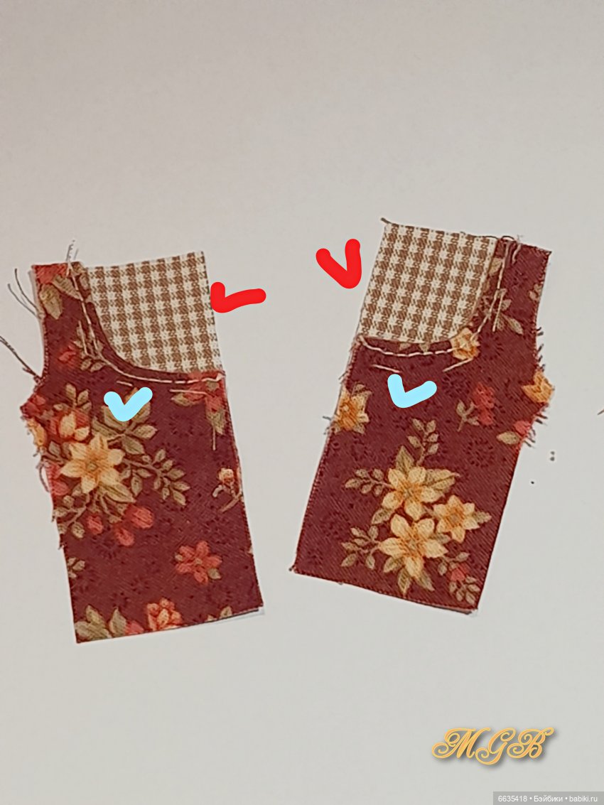 МК «Комбинезончики с карманами с подкройным бочком для кукол Обитсу 11». Часть 1