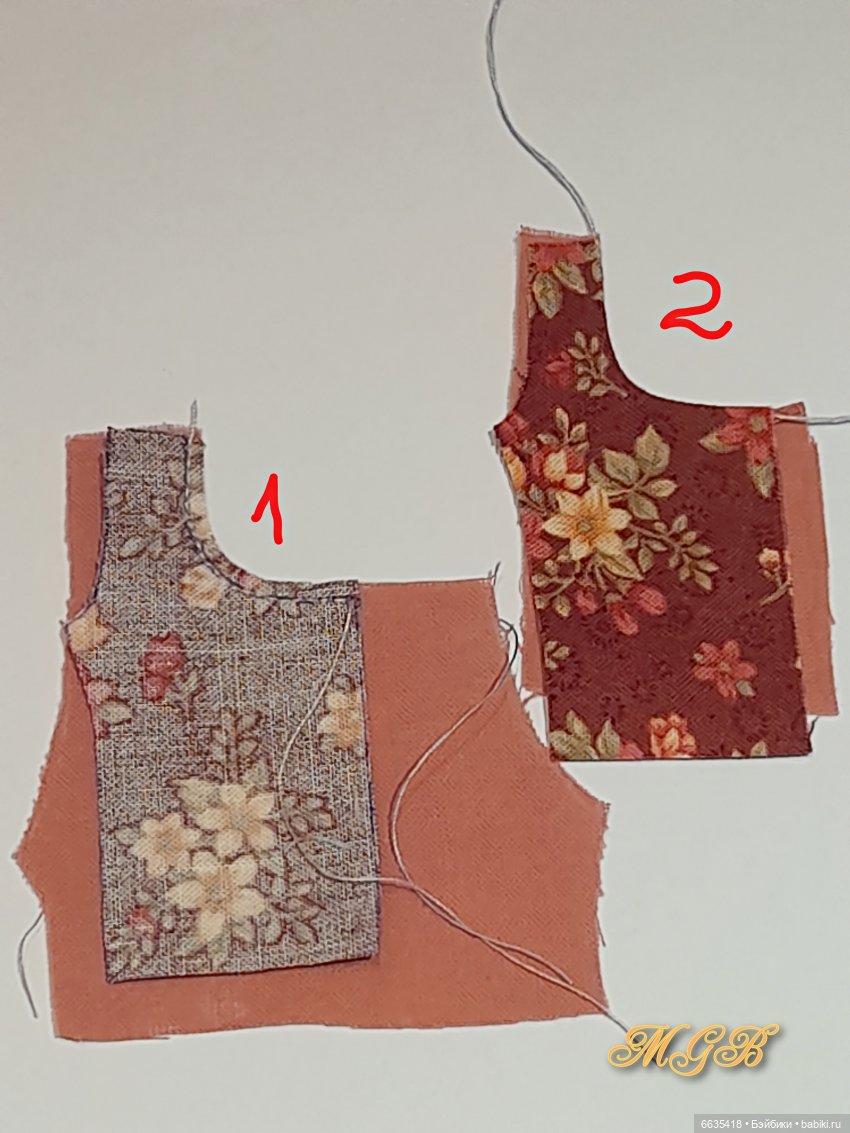 МК «Комбинезончики с карманами с подкройным бочком для кукол Обитсу 11». Часть 1 (фото 4)