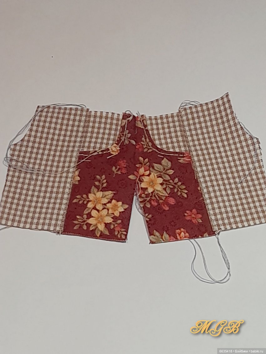 МК «Комбинезончики с карманами с подкройным бочком для кукол Обитсу 11». Часть 1