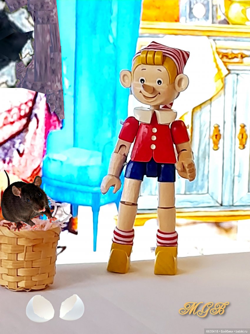 «Приключения Буратино». Глава 3 – «Буратино едва не погибает по собственному легкомыслию. Папа Карло покупает ему азбуку»