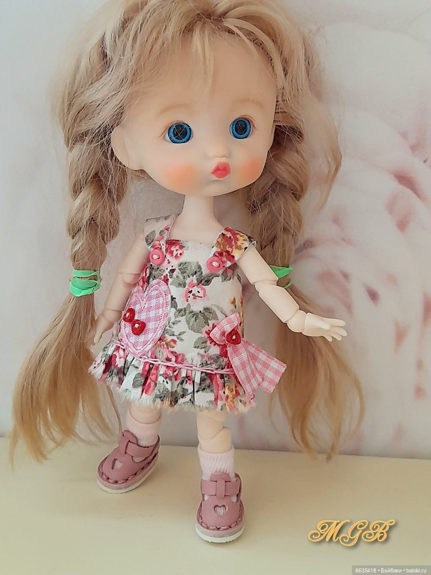 МК «Цельнокроеный сарафанчик для кукол Баболи ростом 13 см» (фото 7)