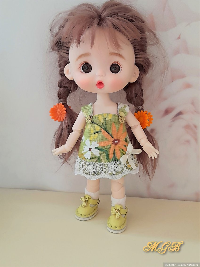 МК «Цельнокроеный сарафанчик для кукол Баболи ростом 13 см» (фото 5)