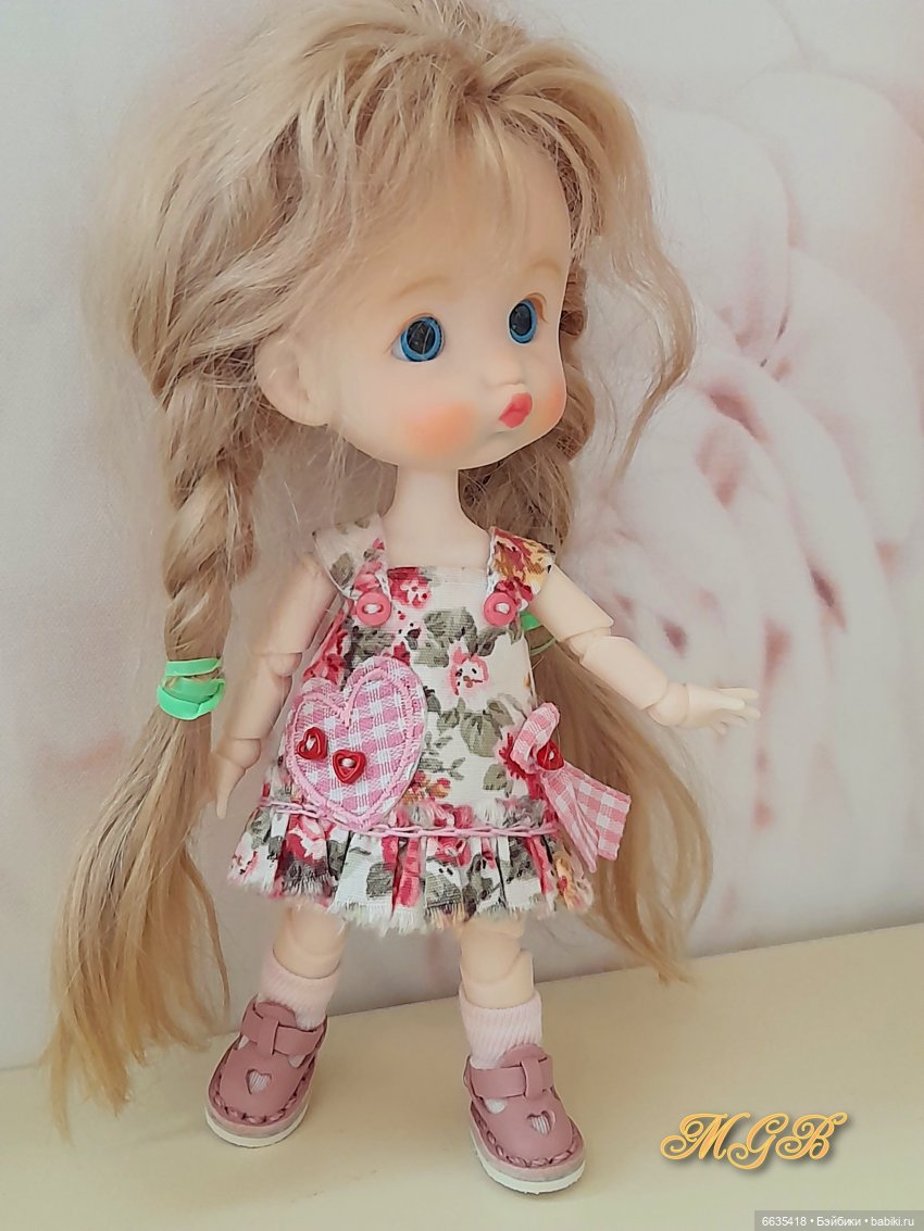 МК «Цельнокроеный сарафанчик для кукол Баболи ростом 13 см» (фото 8)