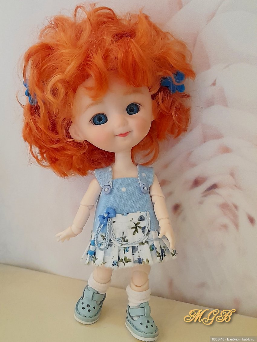 МК «Цельнокроеный сарафанчик для кукол Баболи ростом 13 см» (фото 6)