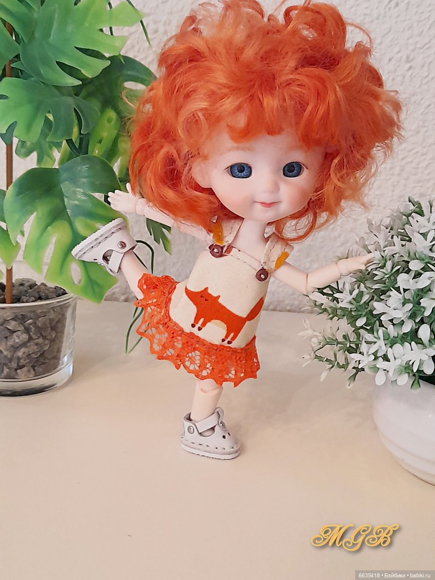 МК «Цельнокроеный сарафанчик для кукол Баболи ростом 13 см» (фото 4)