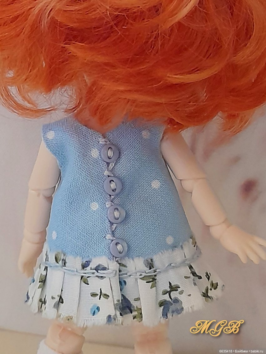 МК «Цельнокроеный сарафанчик для кукол Баболи ростом 13 см»