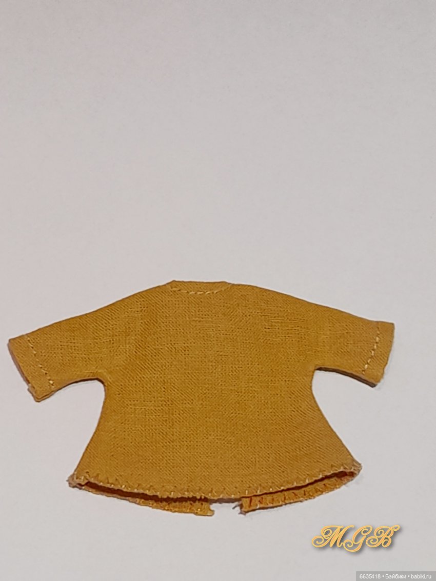 МК «Шьём платьице с подкладкой и цельнокроеным рукавом для кукол Баболи ростом 13 см»