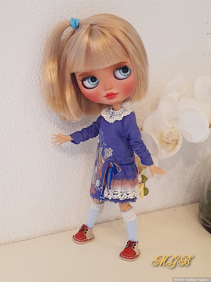 Платьица синего цвета — Одежда и обувь для кукол своими руками: фото