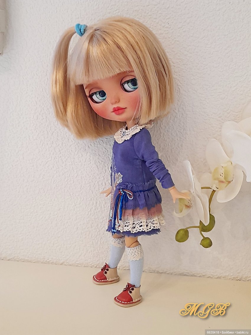 Платьица синего цвета — Одежда и обувь для кукол своими руками: фото