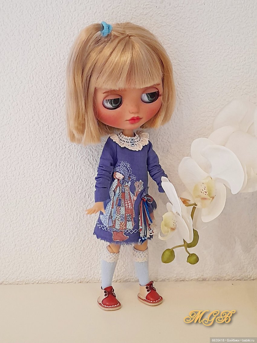 Платьица синего цвета — Одежда и обувь для кукол своими руками: фото (фото 7)