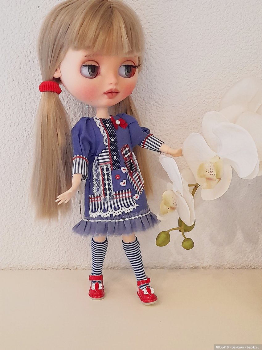 Платьица синего цвета — Одежда и обувь для кукол своими руками: фото (фото 4)